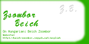 zsombor beich business card